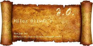Hilcz Olivér névjegykártya